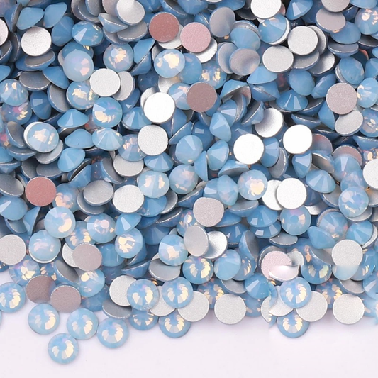 Blue Opal Flatback Glass Rhinestones – product image 1