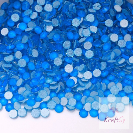 Neon Blue Flatback Glass Non-Hotfix Rhinestone
