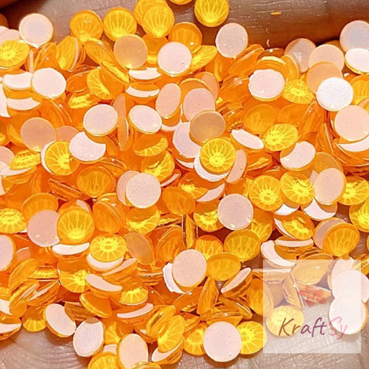 Luminous Orange AB Flatback Glass Rhinestone