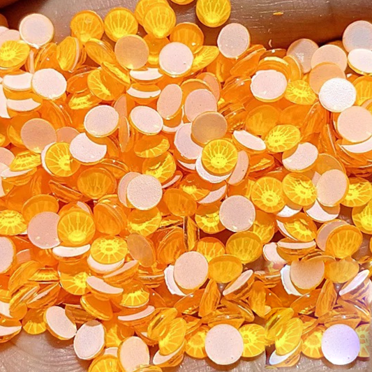 Luminous Orange AB Flatback Glass Rhinestone – product image 1