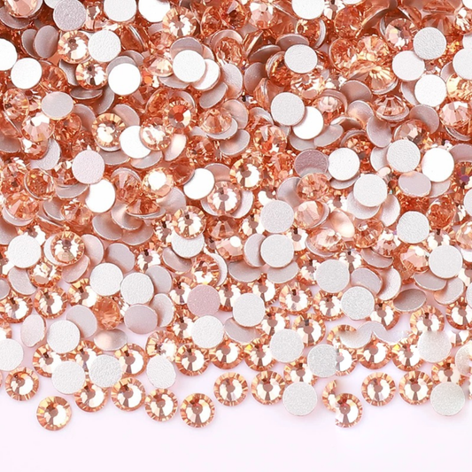 Light Peach Flatback Glass Rhinestone – product image 1