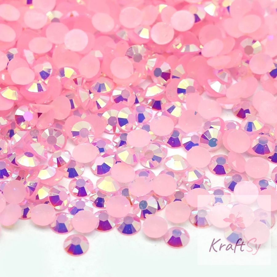 Jelly Pink AB Non-Hotfix Resin Rhinestone – product image 1
