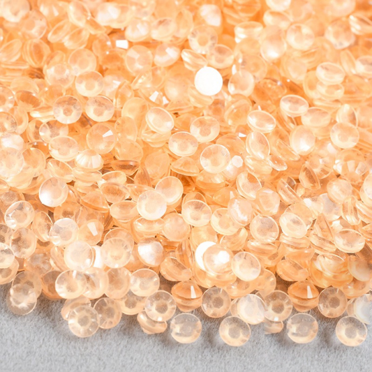 Peach Glow in the Dark Flatback Resin Rhinestone in Bulk – product image 1