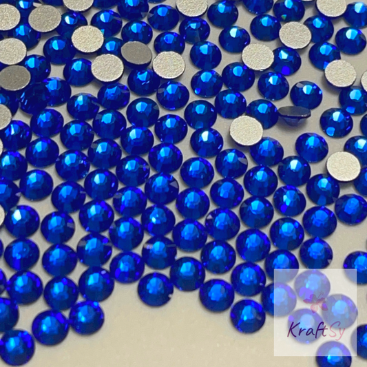 Sapphire Flatback Glass Rhinestone