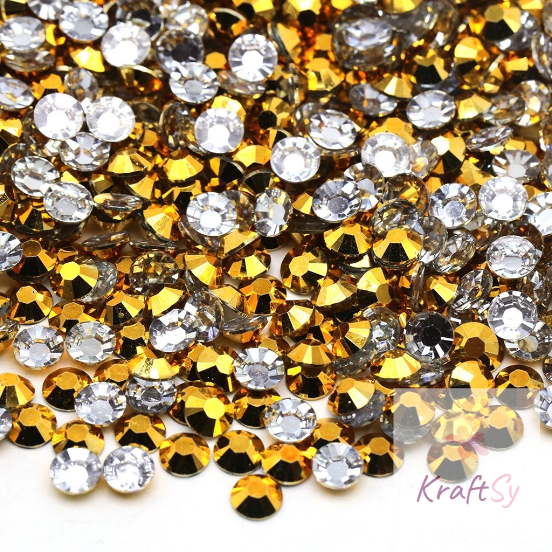 Gold Non-Hotfix Resin Rhinestone