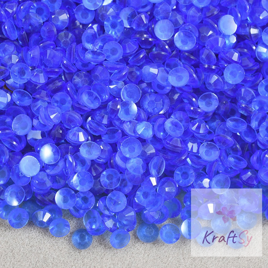 Sapphire Glow in the Dark Flatback Resin Rhinestone in Bulk