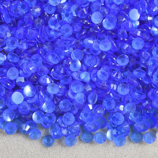 Sapphire Glow in the Dark Flatback Resin Rhinestone in Bulk – product image 1