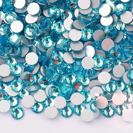 Aquamarine Flatback Glass Rhinestone – product image 1
