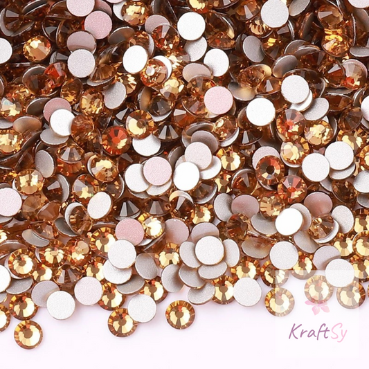 Lt. Colorado Topaz Flatback Glass Rhinestone