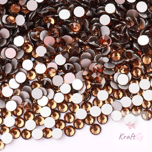 Smoked Topaz Flatback Glass Rhinestone