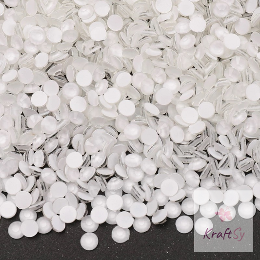 Neon White Flatback Glass Non-Hotfix Rhinestone