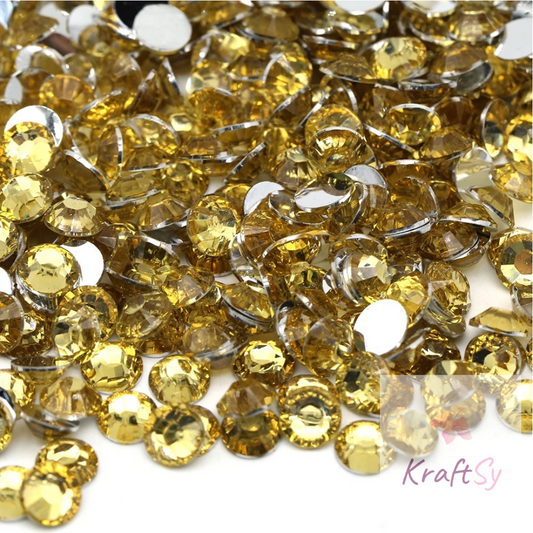 Lt. Topaz Non-Hotfix Resin Rhinestone