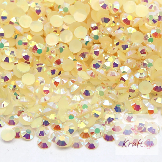 Jelly Lt. Peach AB Non-Hotfix Resin Rhinestone