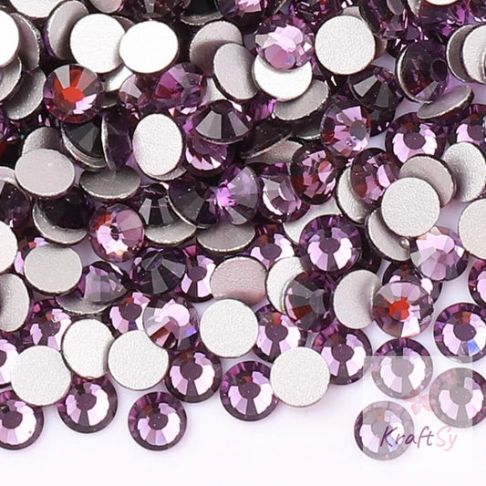 Tanzanite Flatback Glass Rhinestone