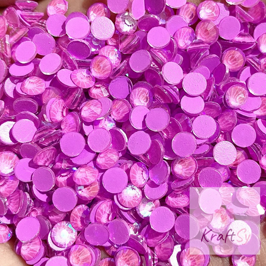 Luminous Purple AB Flatback Glass Rhinestone