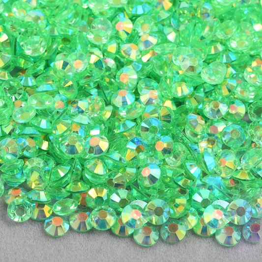 Transparent Peridot AB Non-Hotfix Resin Rhinestone – product image 1