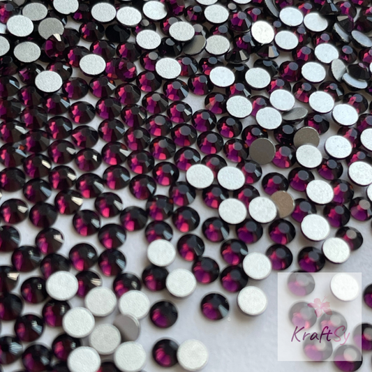 Amethyst Flatback Glass Rhinestone