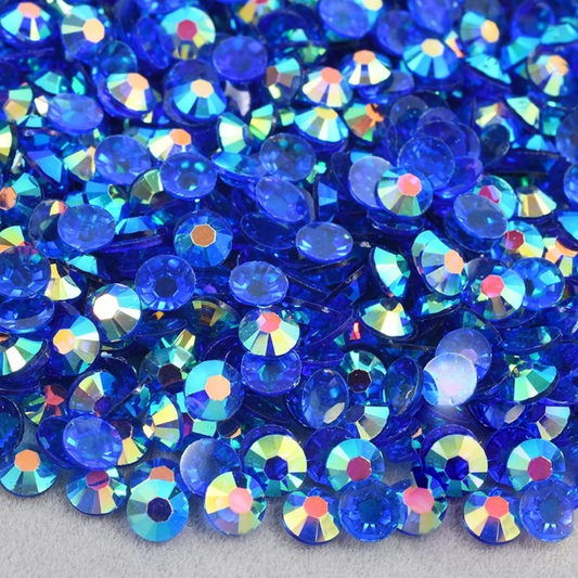 Transparent Sapphire AB Non-Hotfix Resin Rhinestone – product image 1