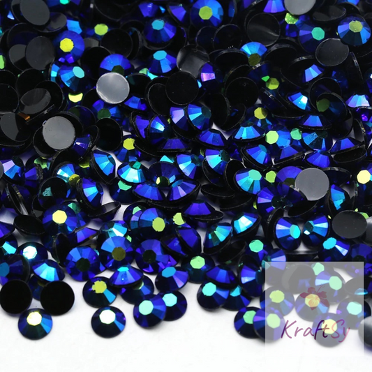 Jelly Purple Blue AB Non-Hotfix Resin Rhinestone